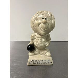 🌼5for$25🌼 1971 Vtg Russ Berrie Figurine ‘Old Bowlers Quote